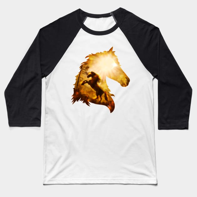 Wild Spirit Baseball T-Shirt by DVerissimo